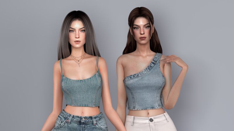 Amelia Jeans Tops Collection 2 sims 4 cc amelia jeans tops collection by astya96 3