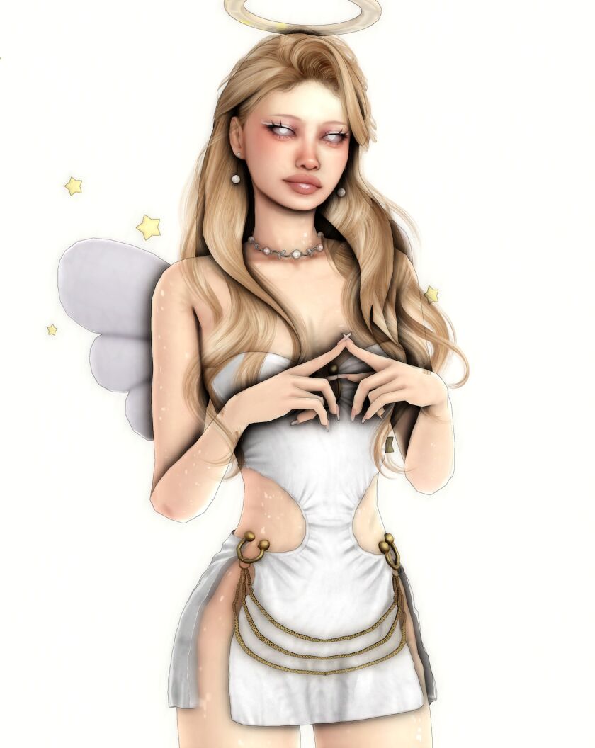 Angel🤍🪽✨ 7 sims 4 cc angel download patreonfree by deepmoon 3