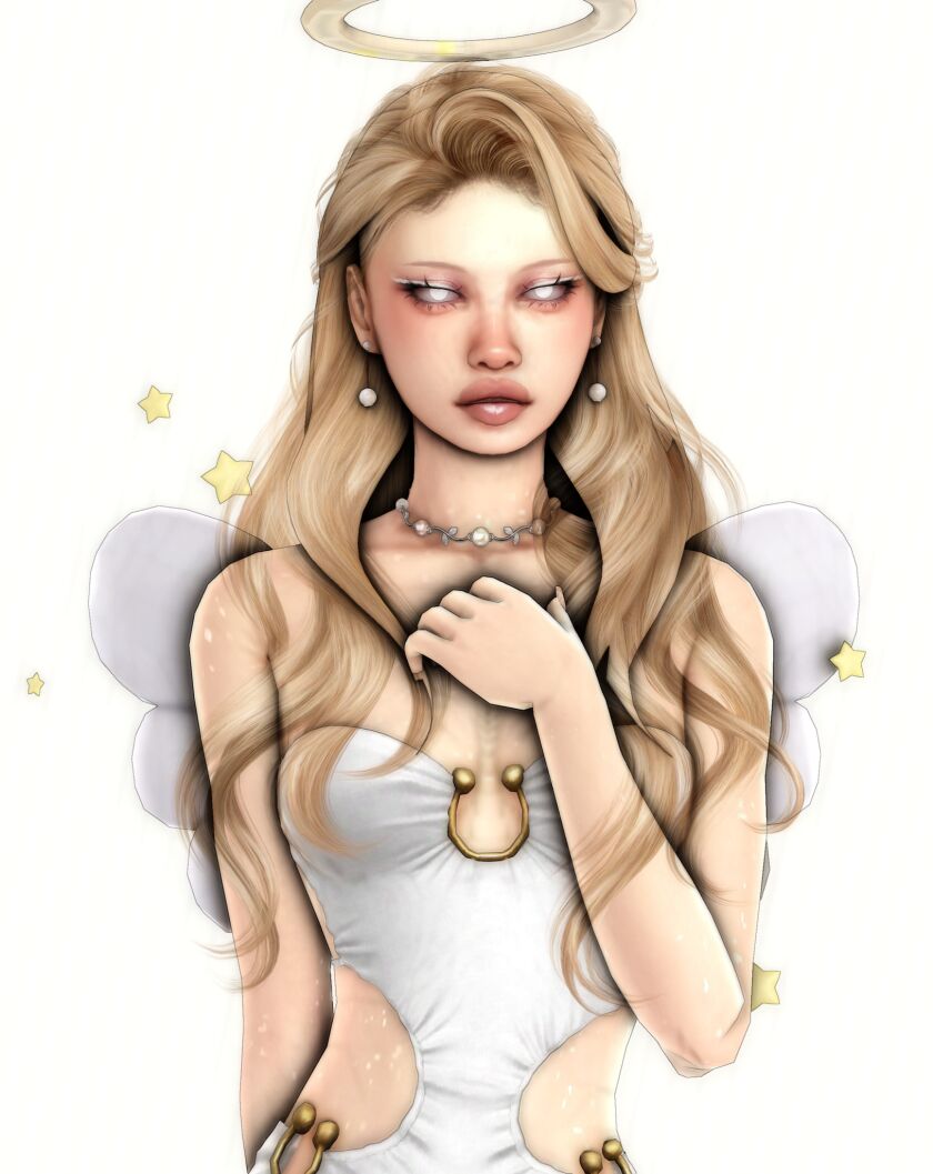 Angel🤍🪽✨ 6 sims 4 cc angel download patreonfree by deepmoon 4