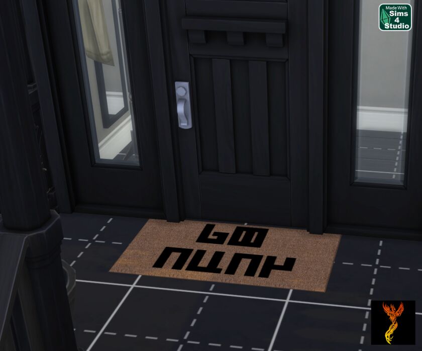 Anti-Social, Unwelcome Door Mats 1 Anti-Social, Unwelcome Door Mats Sims 4 CC