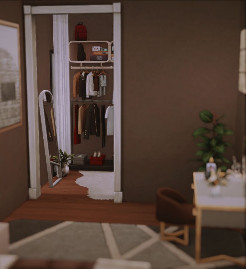 Modern Apartment Complex with Yoga Room and Cafe 12 sims 4 cc apartments cafes gym yoga room nocc 14