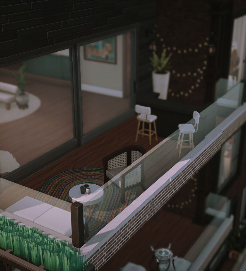 Modern Apartment Complex with Yoga Room and Cafe 10 sims 4 cc apartments cafes gym yoga room nocc 16