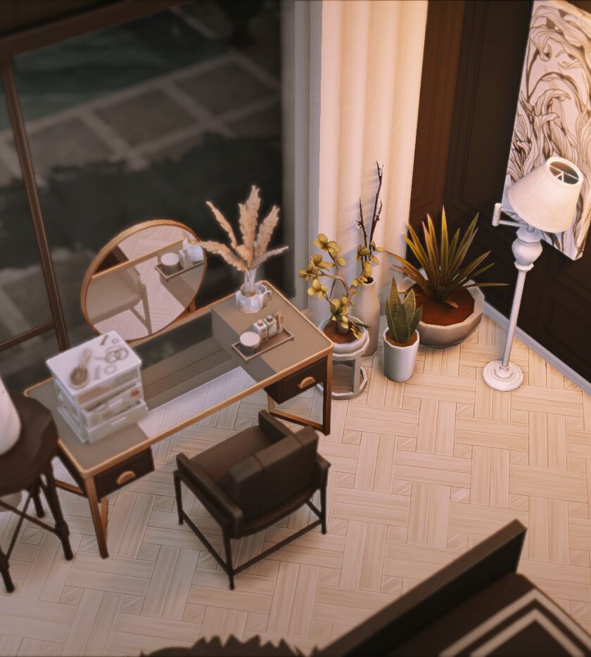 Modern Apartment Complex with Yoga Room and Cafe 8 sims 4 cc apartments cafes gym yoga room nocc 17