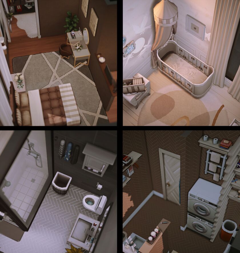 Modern Apartment Complex with Yoga Room and Cafe 6 sims 4 cc apartments cafes gym yoga room nocc 18