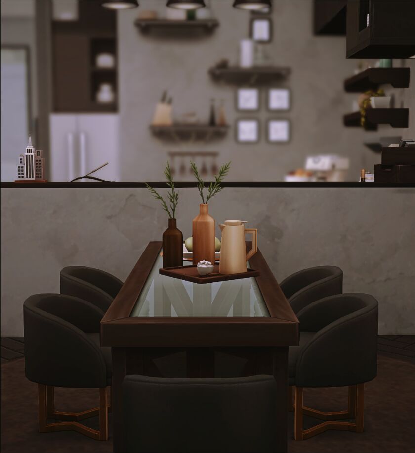 Modern Apartment Complex with Yoga Room and Cafe 20 sims 4 cc apartments cafes gym yoga room nocc 6