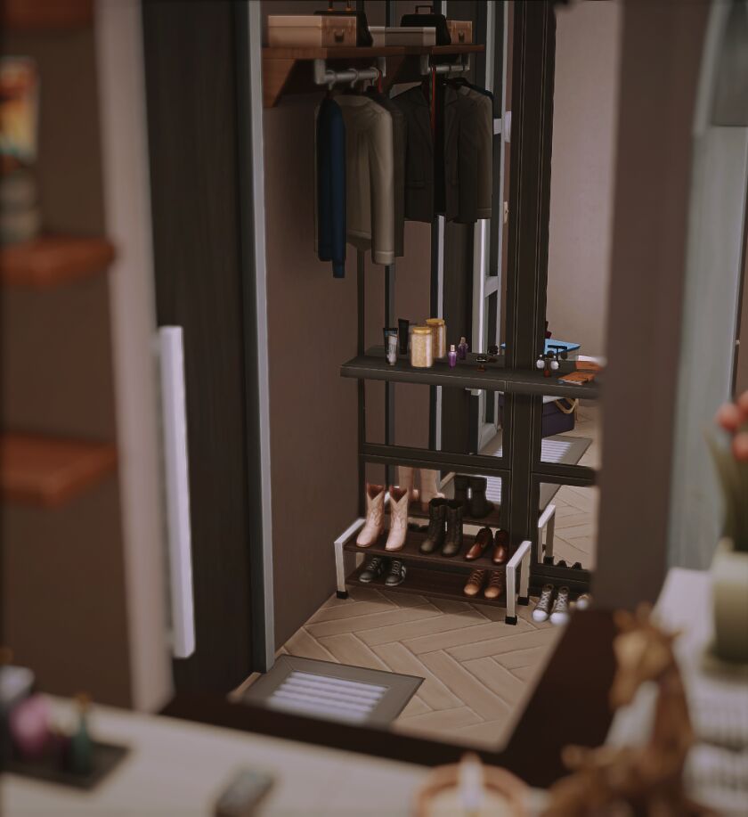 Modern Apartment Complex with Yoga Room and Cafe 18 sims 4 cc apartments cafes gym yoga room nocc 8