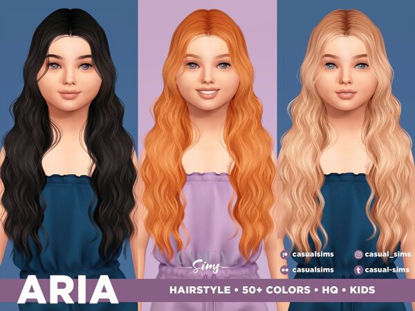 Aria Hairstyle for Kids 1 Aria Hairstyle for Kids Sims 4 CC
