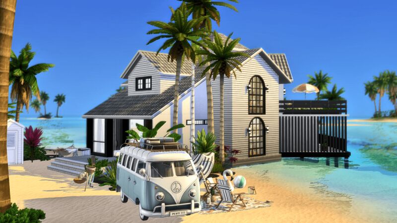 sims 4 cc arnation holiday house 3