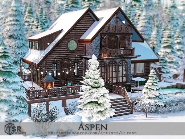 Aspen: Cozy Winter Home 1 Aspen: Cozy Winter Home Sims 4 CC