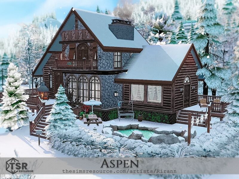 Aspen: Cozy Winter Home 8 sims 4 cc aspen 3