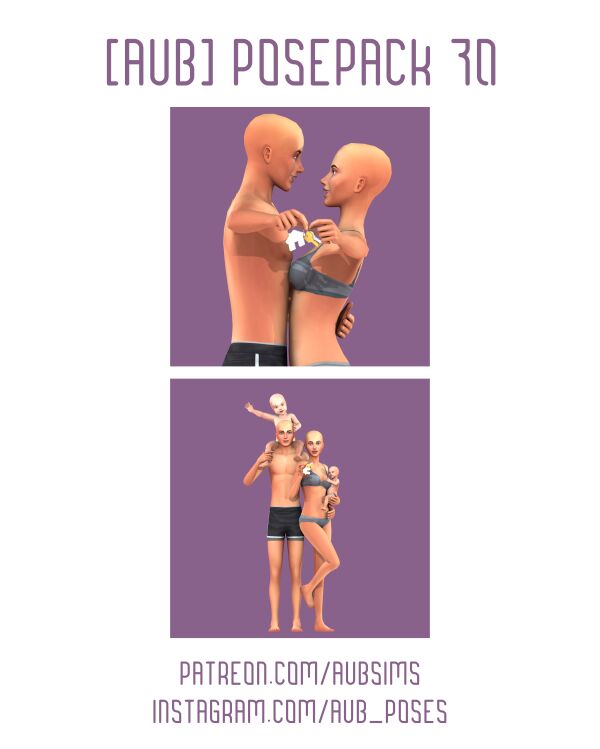 AUB Posepack 70 1 AUB Posepack 70 Sims 4 CC