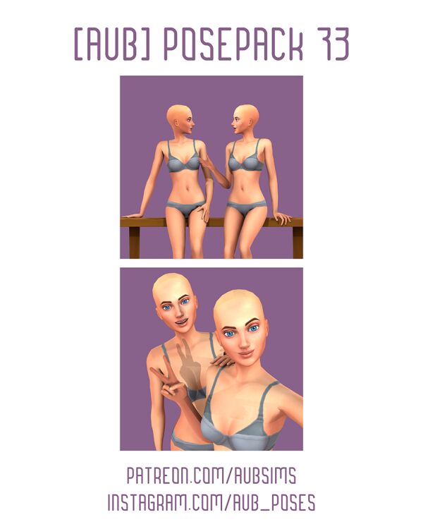 AUB Posepack 73 1 AUB Posepack 73 Sims 4 CC