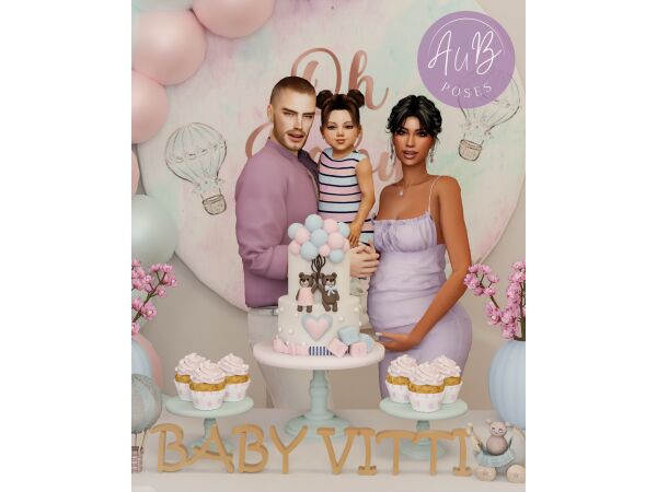 Posepack 74: Perfect Couple and Family Poses 4 sims 4 cc aub posepack 74 4