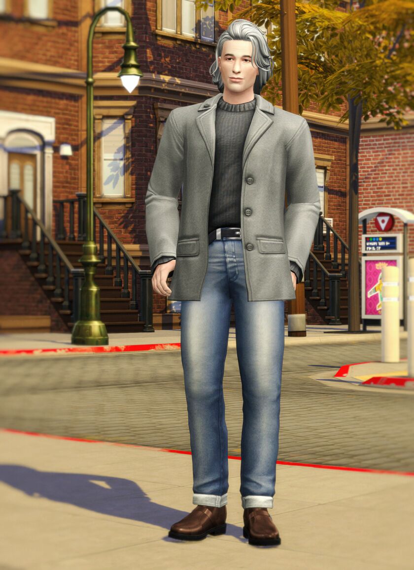 Autumn City III - Stylish Full-Body Outfits 8 sims 4 cc autumn city iii alexis jacket with trousers 9