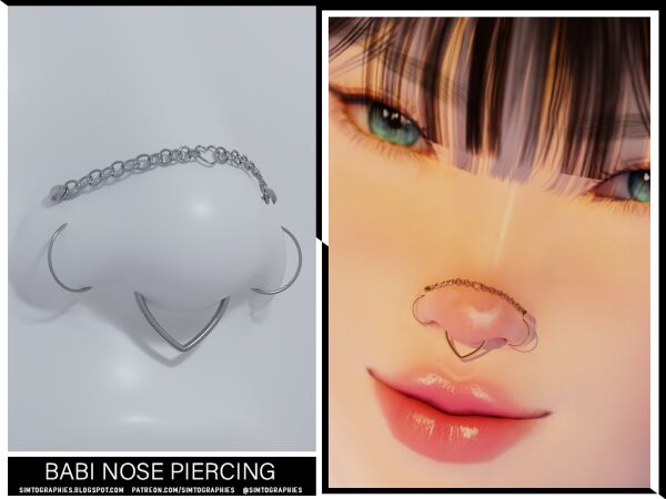 Babi Nose Piercing 1 Babi Nose Piercing Sims 4 CC