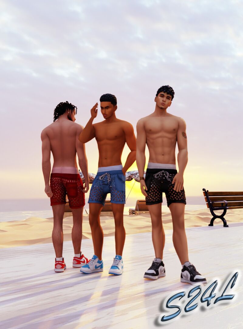 Stylish Beach Mesh Set for Male Sims 4 sims 4 cc beach mesh set by sailor24love sims 2