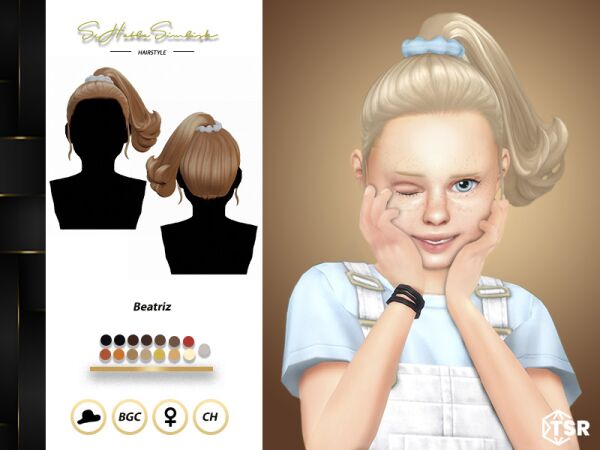 Beatriz Hairstyle for Kids 1 Beatriz Hairstyle for Kids Sims 4 CC