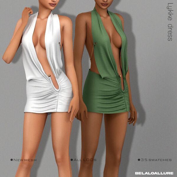 Stunning Lykke Dress from Belaloallure's After Hours Collection 1 Stunning Lykke Dress from Belaloallure’s After Hours Collection Sims 4 CC