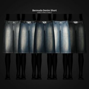 Stylish Bermuda Denim Shorts for Men Sims 4 CC