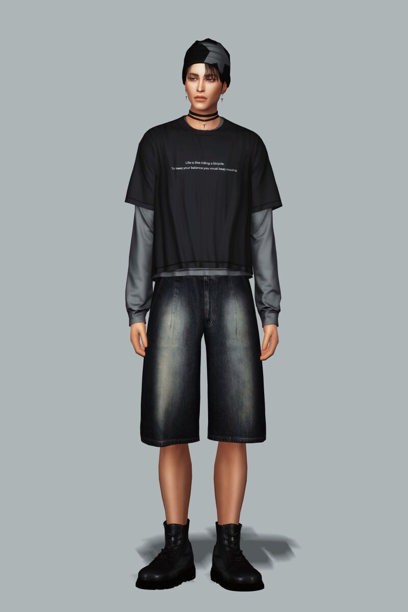 Stylish Bermuda Denim Shorts for Men 3 sims 4 cc bermuda denim short by gorillax3 3