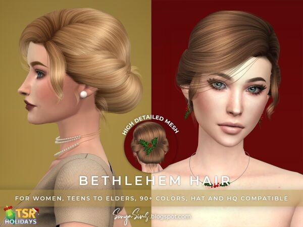 Stylish Formal Bun for Your Sims 1 Stylish Formal Bun for Your Sims Sims 4 CC