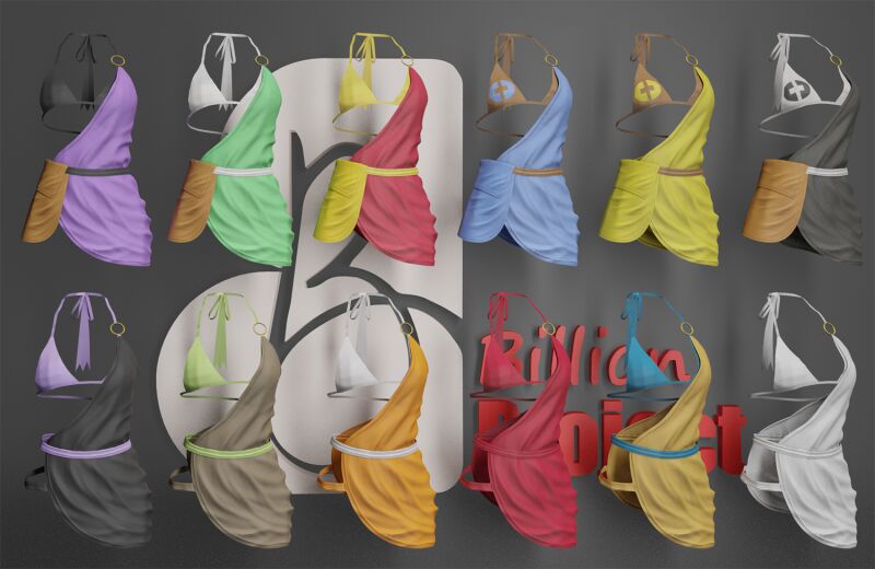 BillionProject-Keysa Mini Dress 2 sims 4 cc billionproject keysa mini dress 2