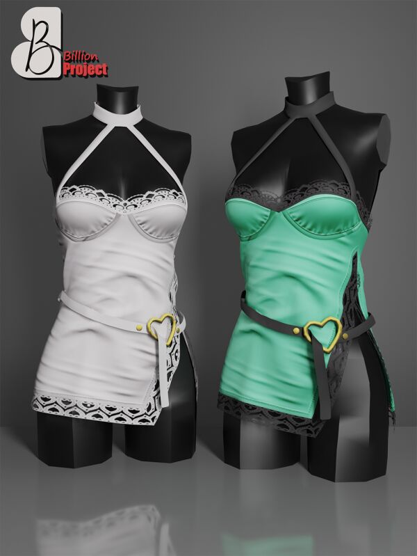 Stylish Billionproject-Silka Mini Dress for Sims 4 1 Stylish Billionproject-Silka Mini Dress for Sims 4 Sims 4 CC