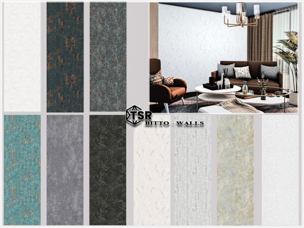 Bitto - Stunning Wall Designs 1 Bitto – Stunning Wall Designs Sims 4 CC