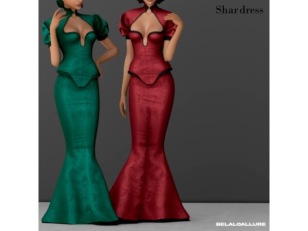 Black Widow Dress by Belaloallure 2 sims 4 cc black widow dress by belaloallure 2