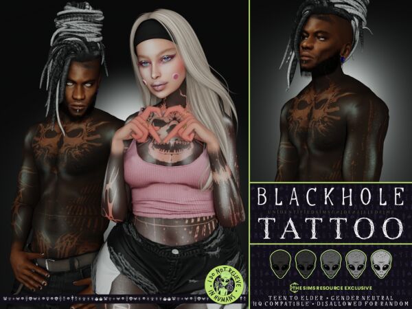 Stunning Blackhole Tattoo for All Ages 1 Stunning Blackhole Tattoo for All Ages Sims 4 CC