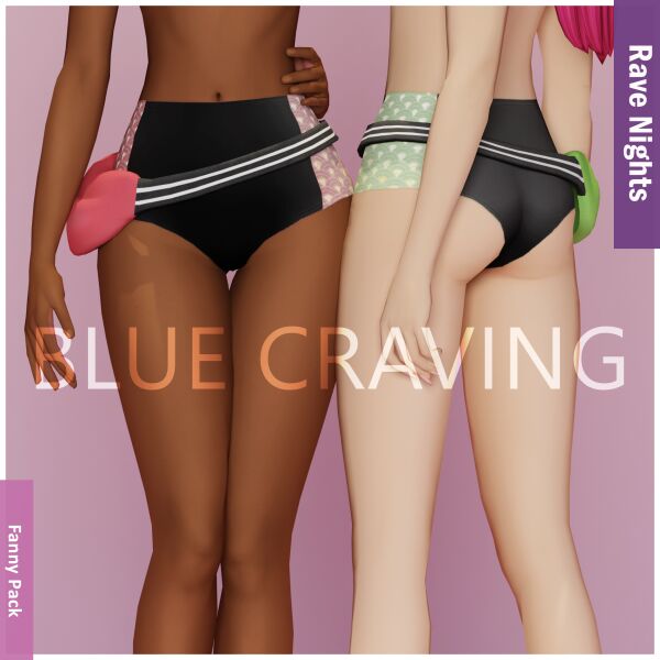 Blue Craving - Fanny Pack 1 Blue Craving – Fanny Pack Sims 4 CC