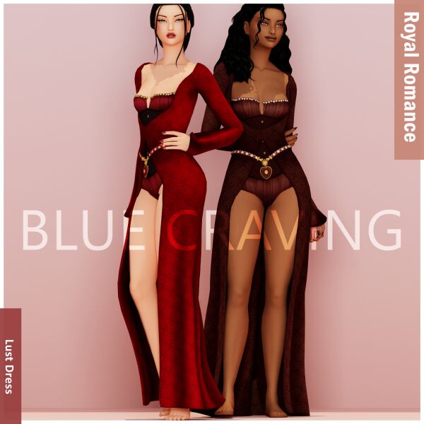 Blue Craving - Royal Lust Dress 1 Blue Craving – Royal Lust Dress Sims 4 CC