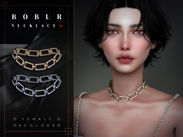 Stylish Minimalistic Bobur Necklace 1 Stylish Minimalistic Bobur Necklace Sims 4 CC