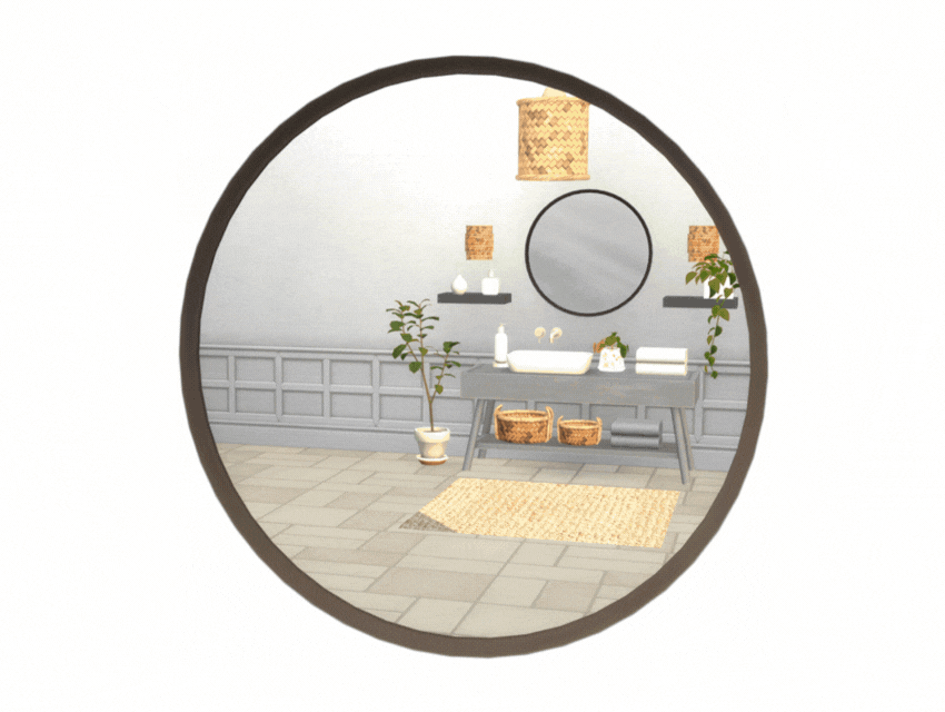 Boho Bathroom Set! 2 sims 4 cc boho bathroom set 3