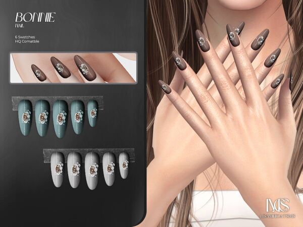 Stylish Bonnie Nails for Your Sims 1 Stylish Bonnie Nails for Your Sims Sims 4 CC