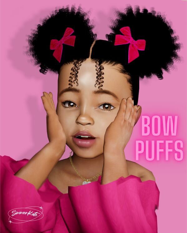 Adorable Bow Puffs for Toddlers 1 Adorable Bow Puffs for Toddlers Sims 4 CC