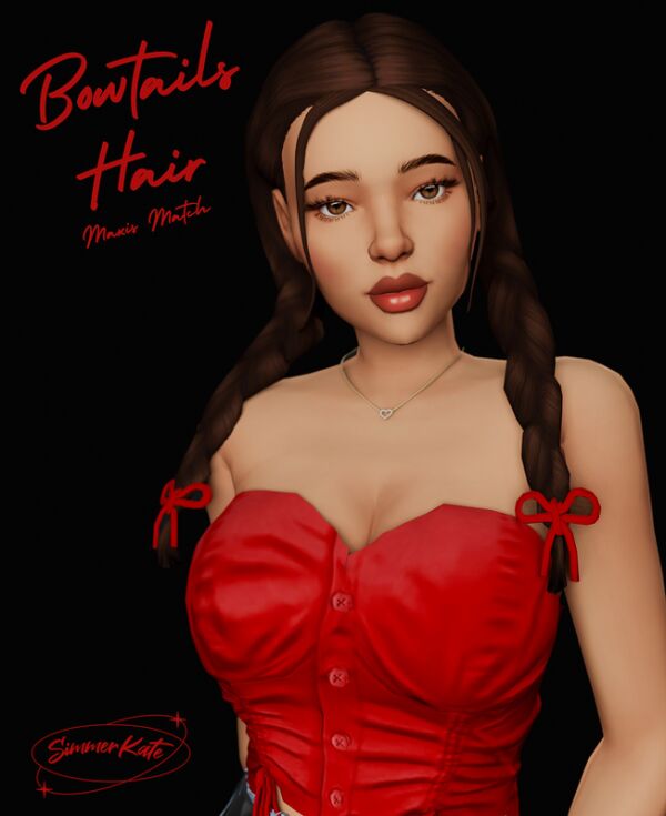 Stylish Bowtails Hair for Your Sims 1 Stylish Bowtails Hair for Your Sims Sims 4 CC