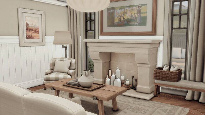 Bright Family Room with Dining Table 5 sims 4 cc bright family room with dining table by bojanasimsyt 2