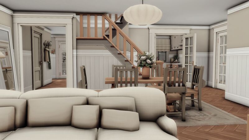 Bright Family Room with Dining Table 4 sims 4 cc bright family room with dining table by bojanasimsyt 4