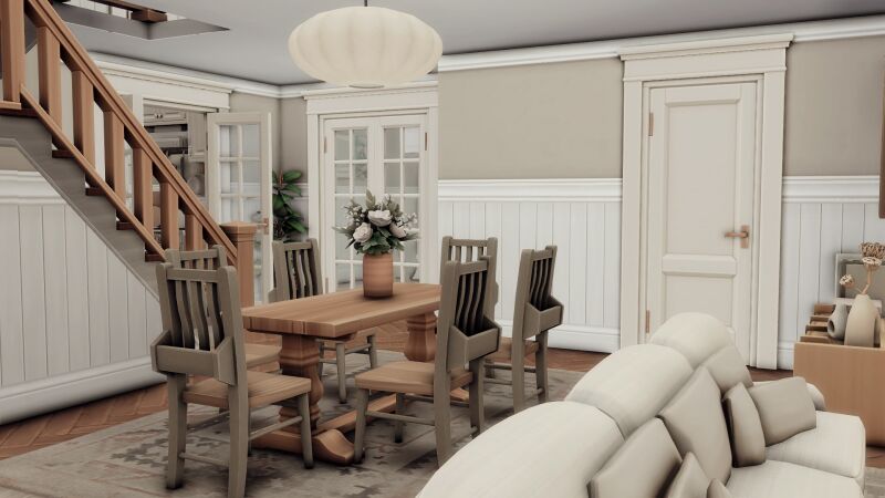 Bright Family Room with Dining Table 2 sims 4 cc bright family room with dining table by bojanasimsyt 5