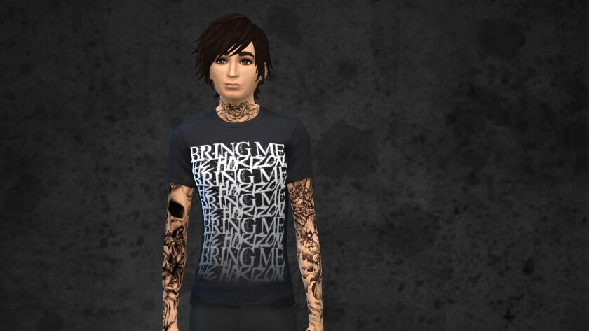 Bring ME The Horizon Tees 12 sims 4 cc bring me the horizon tees 10
