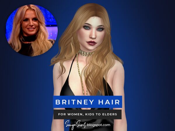 Stylish Britney Hair for All Ages 1 Stylish Britney Hair for All Ages Sims 4 CC