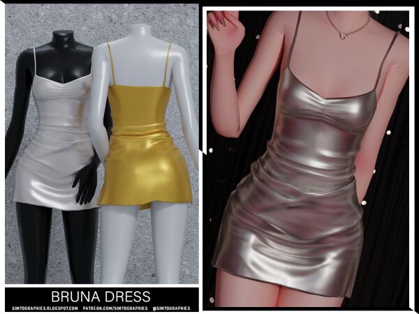 Bruna Dress 1 Bruna Dress Sims 4 CC