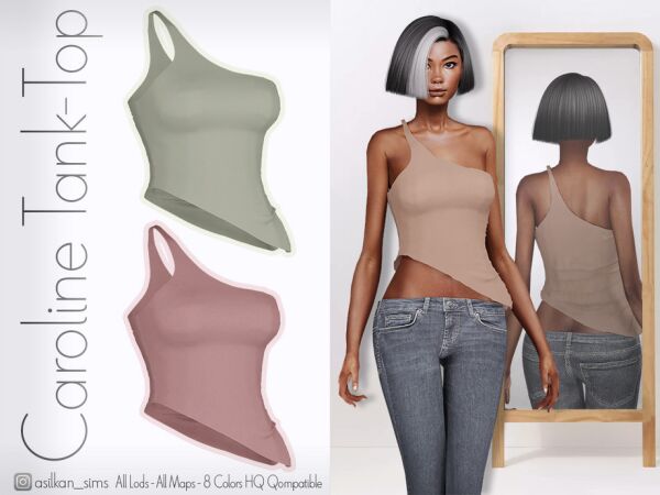 Stylish Caroline Tank Top for Sims 1 Stylish Caroline Tank Top for Sims Sims 4 CC