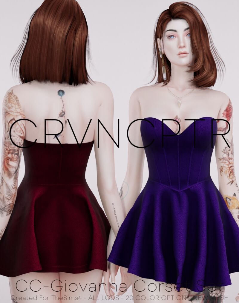 Giovanna Corset Set - Stunning CC for Your Collection 2 sims 4 cc cc giovanna corset set 2