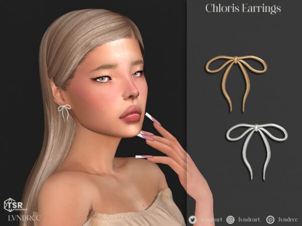 Chloris Earrings by LVNDRCC 1 Chloris Earrings by LVNDRCC Sims 4 CC