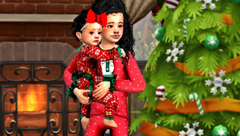 sims 4 cc christmas pajama v1 2024 anna bibi 2