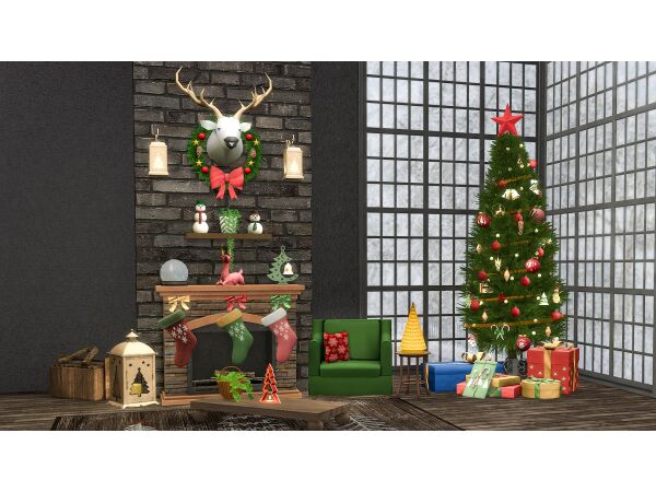 Christmas Tree & Accessories Set 1 Christmas Tree & Accessories Set Sims 4 CC