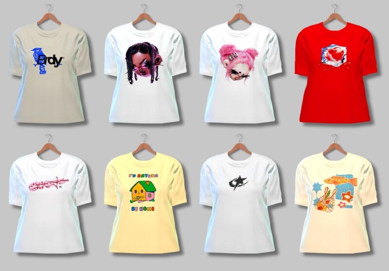 Stylish Cleo T-Shirt for Every Female Sim! 4 sims 4 cc cleo t shirt 2