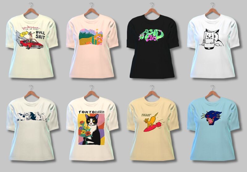 Stylish Cleo T-Shirt for Every Female Sim! 3 sims 4 cc cleo t shirt 3